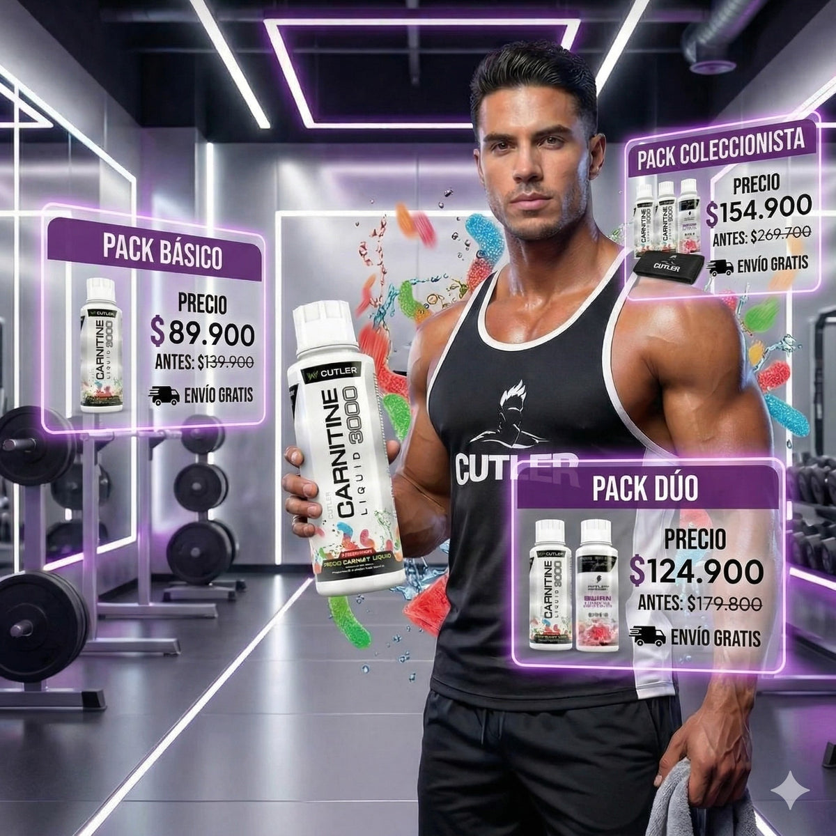 CARNITINE 3000  Quema grasa difícil y entrena con energía explosiva