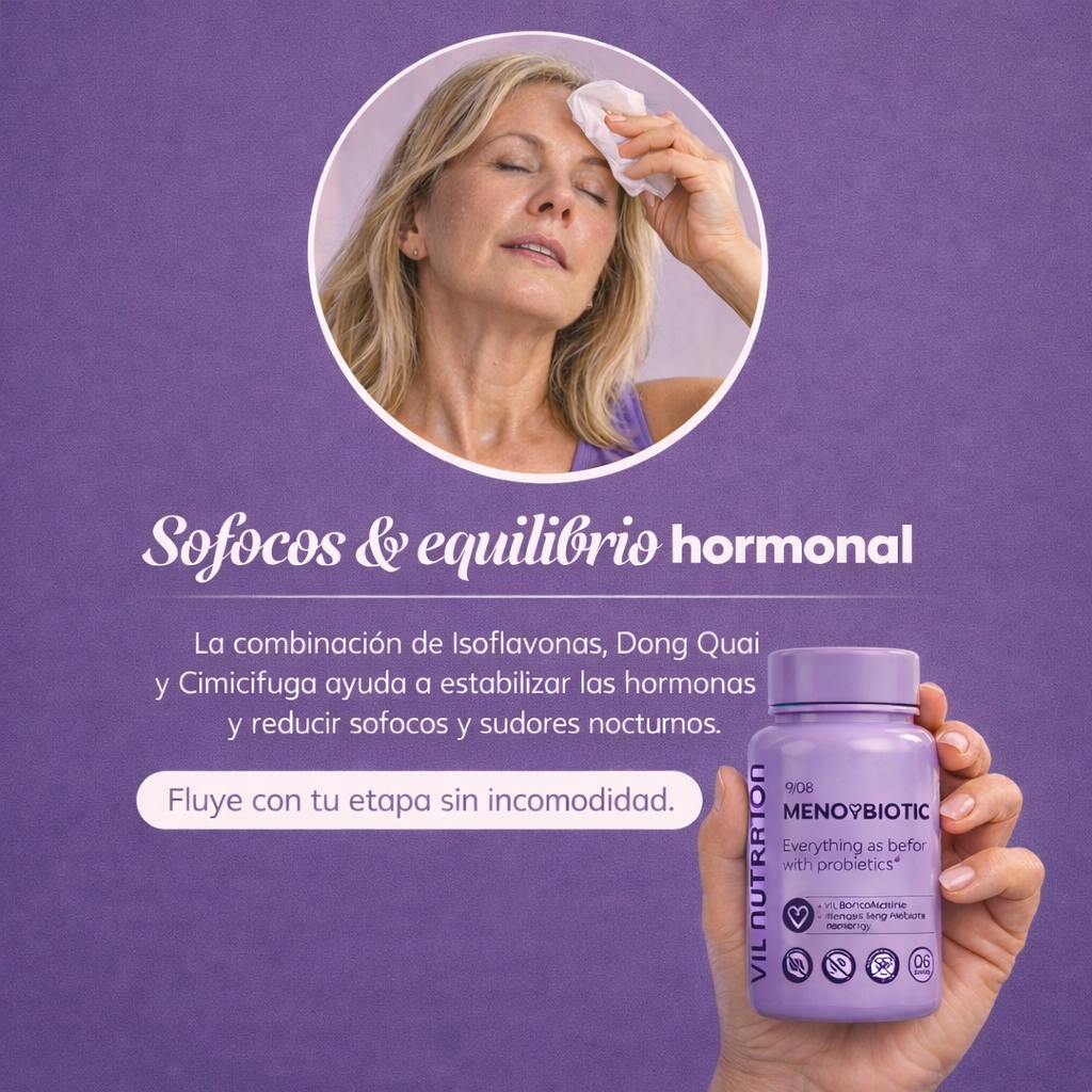 VIL MENOYBIOTIC®: Menopausia tranquila, pide la tuya