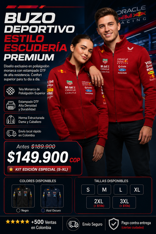 Buzo Cuello Alto Redbull